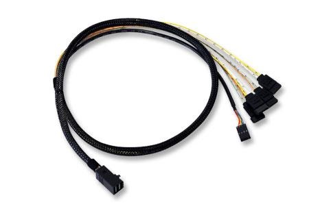 Internal cable SFF8643 to x4 SATA HDD (mini SAS HD to SATA data port)