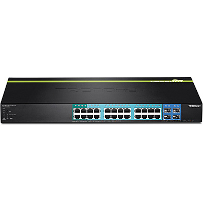 TRENDnet 28-port Gigabit Web Smart POE+ Switch w/ 4 SFP slots (24 PoE/PoE+, 4SFP) (195W) TPE-2840WS