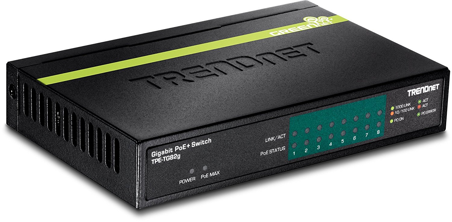 TRENDnet 8-Port Gigabit PoE+ Switch TPE-TG82g