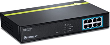 TRENDnet 8-port 10/100Mbps PoE+ Switch (125W) TPE-T80H