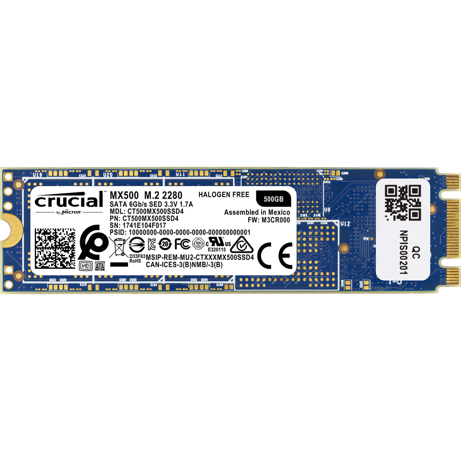 Ổ Cứng SSD Crucial MX500 500GB M.2 2280 Internal
