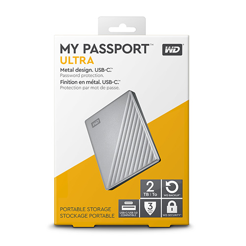 Ổ cứng WD My Passport Ultra 2TB - Silver