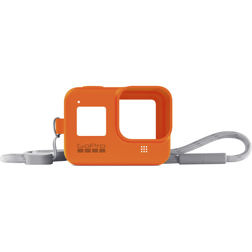 GoPro Silicone Sleeve and Adjustable Lanyard Kit for GoPro HERO8 (Hyper Orange)