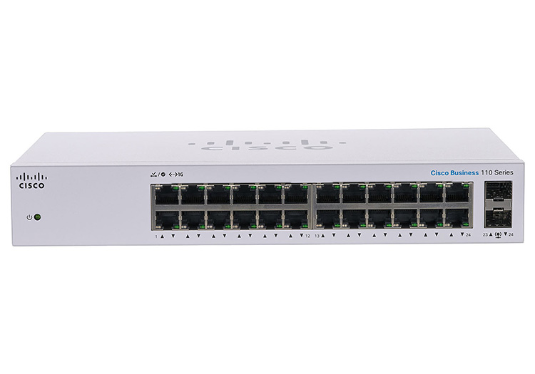 Thiết Bị Mạng Switch Cisco 24 Ports GE 2 GE Uplink CBS110-24T-EU