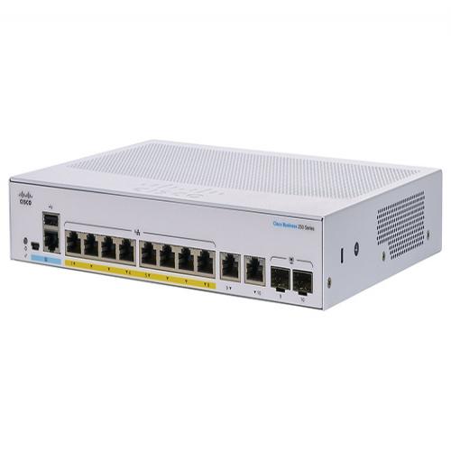 Thiết Bị Mạng Switch Cisco 8 Ports PoE+ 120W 2 GE Uplink CBS250-8FP-E-2G-EU