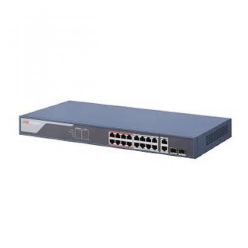 Thiết Bị Mạng Switch 16-Ports Hikvision 100Mbps Fast Ethernet Smart PoE DS-3E1318P-EI Layer 2