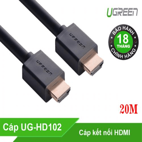 Cáp HDMI Dài 20M Cao Cấp Hỗ Trợ Ethernet + 4k 2k HDMI Chính Hãng Ugreen