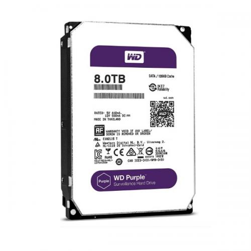 Ổ Cứng HDD WD Purple Surveillance 8TB 3.5inch 128MB 5400RPM SATA3