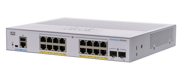 Thiết Bị Mạng Cisco Business 350 Series 16x10/100/1000 ports PoE+ 240W CBS350-16FP-2G-EU