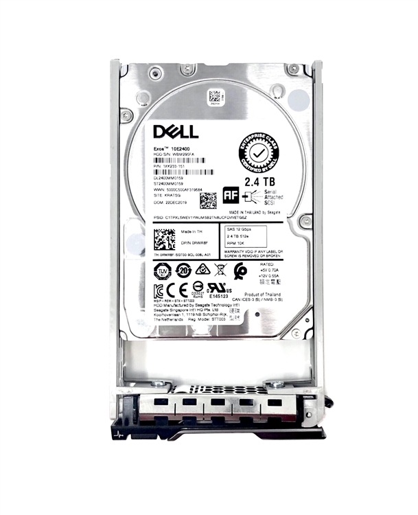 Ổ Cứng DELL 2.4TB 10K RPM SAS 12Gbps 512e 2.5in Hot-plug Hard Drive, CK
