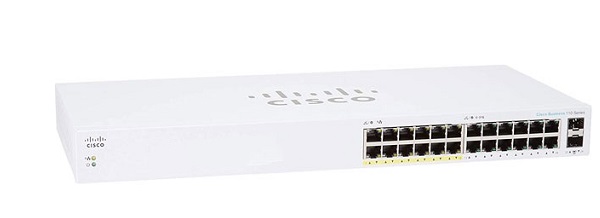 Thiết bị mạng Cisco CBS110 Unmanaged 24-port GE, Partial PoE, 2x1G SFP Shared - CBS110-24PP-EU