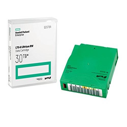 HPE LTO-8 Ultrium 30TB WORM Custom Labeled 20 Data Cartridges with Cases (Q2078WL)